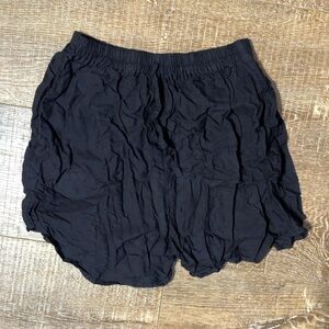 Black cotton shorts